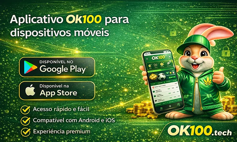 Aplicativo Ok100 para dispositivos móveis